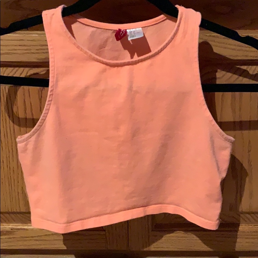 Orange Tank Top Crop Top